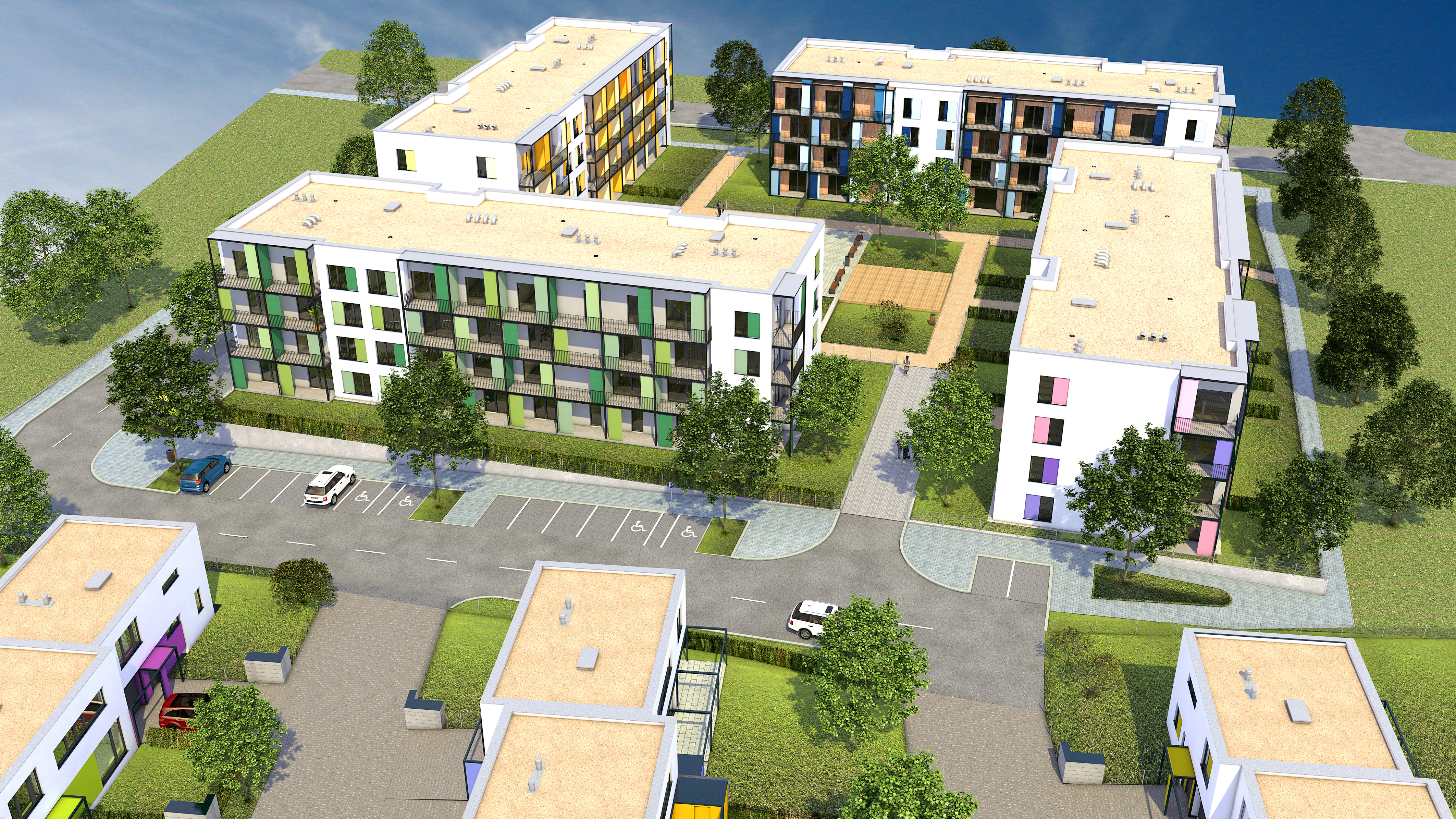 Komplex 4 bytových domů - Stella Rozdělov